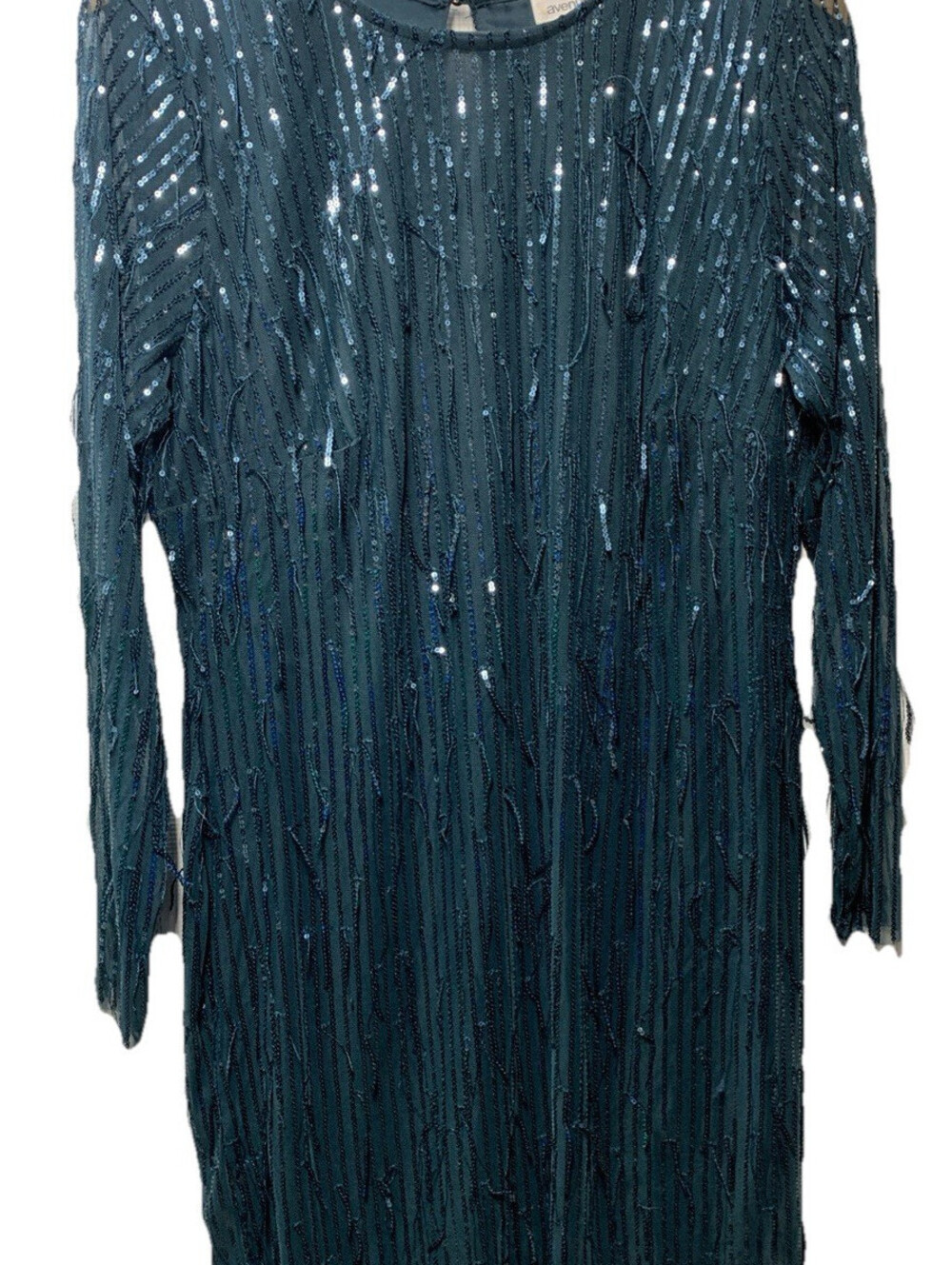 Avenue Women's Plus Size Nouveau Nights Cocktail Party Dress Long Sleeve Size 16